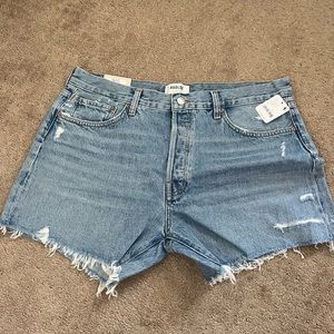 Agolde Parker long jean shorts